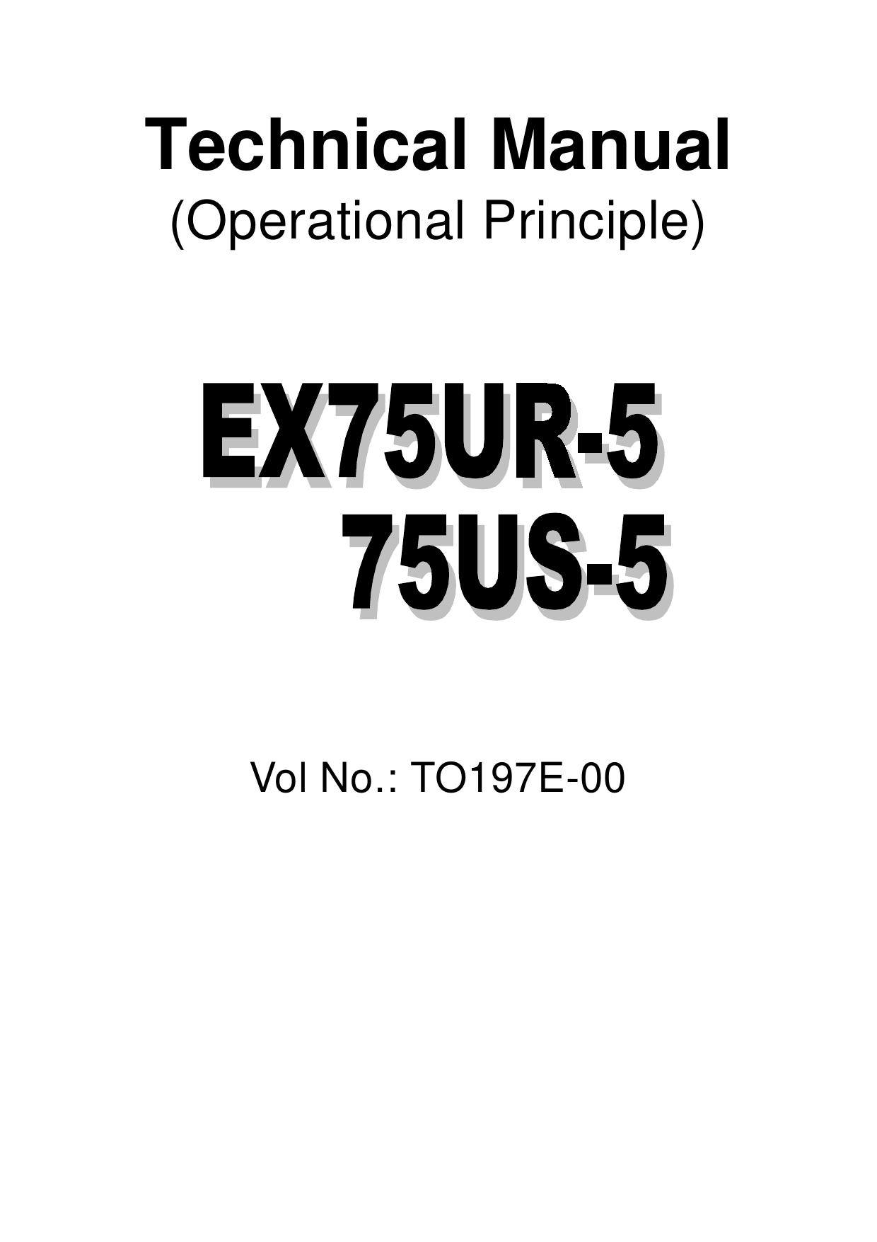 EX75UR-5 EX75US-5 HITACHI Technical Manual Operational Principle